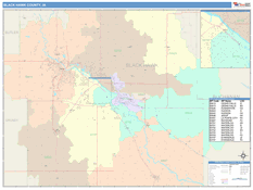 Black Hawk County, IA Digital Map Color Cast Style